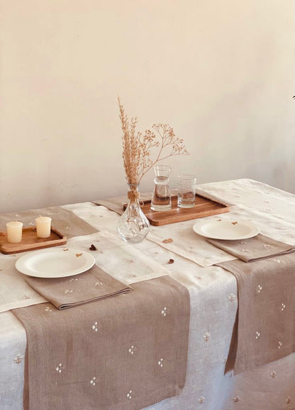 Embroidered Florelle Table Runner