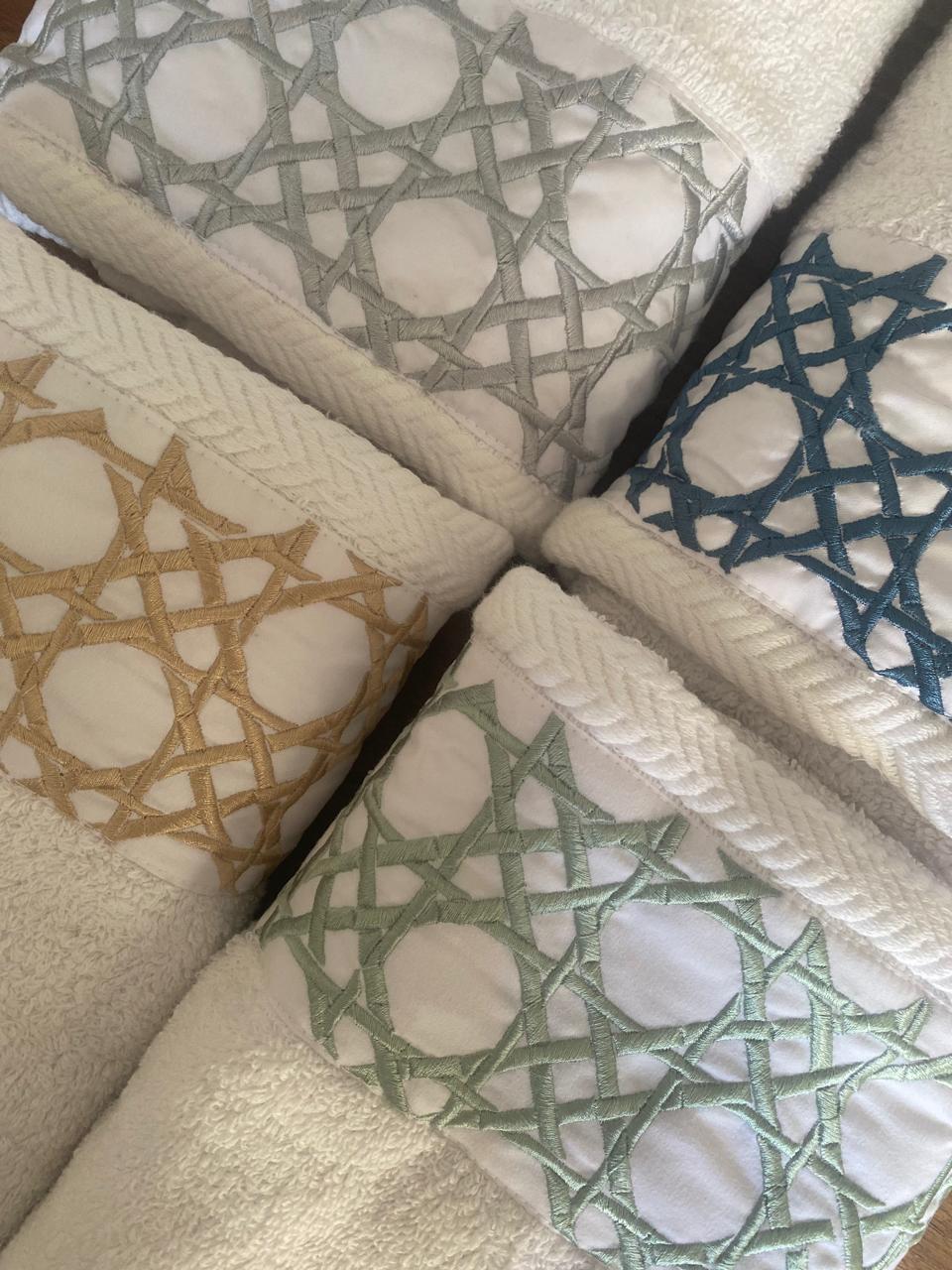 Embroidered Cane Towel Set